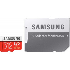 Карта пам'яті Samsung EVO Plus 512 ГБ з адаптером