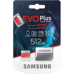 Карта пам'яті Samsung EVO Plus 512 ГБ з адаптером