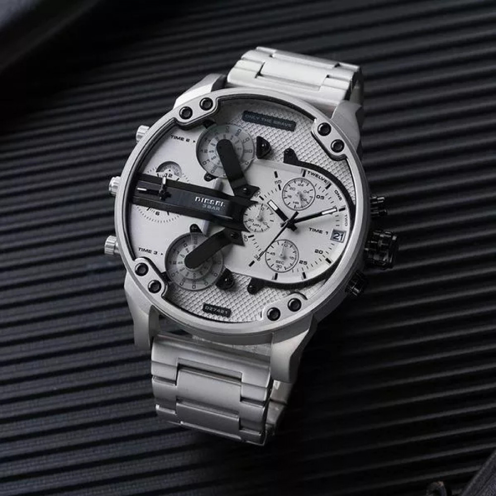 Diesel Mr. Daddy 2.0 Chronograph Quartz DZ7421 Men's Watch, Silver