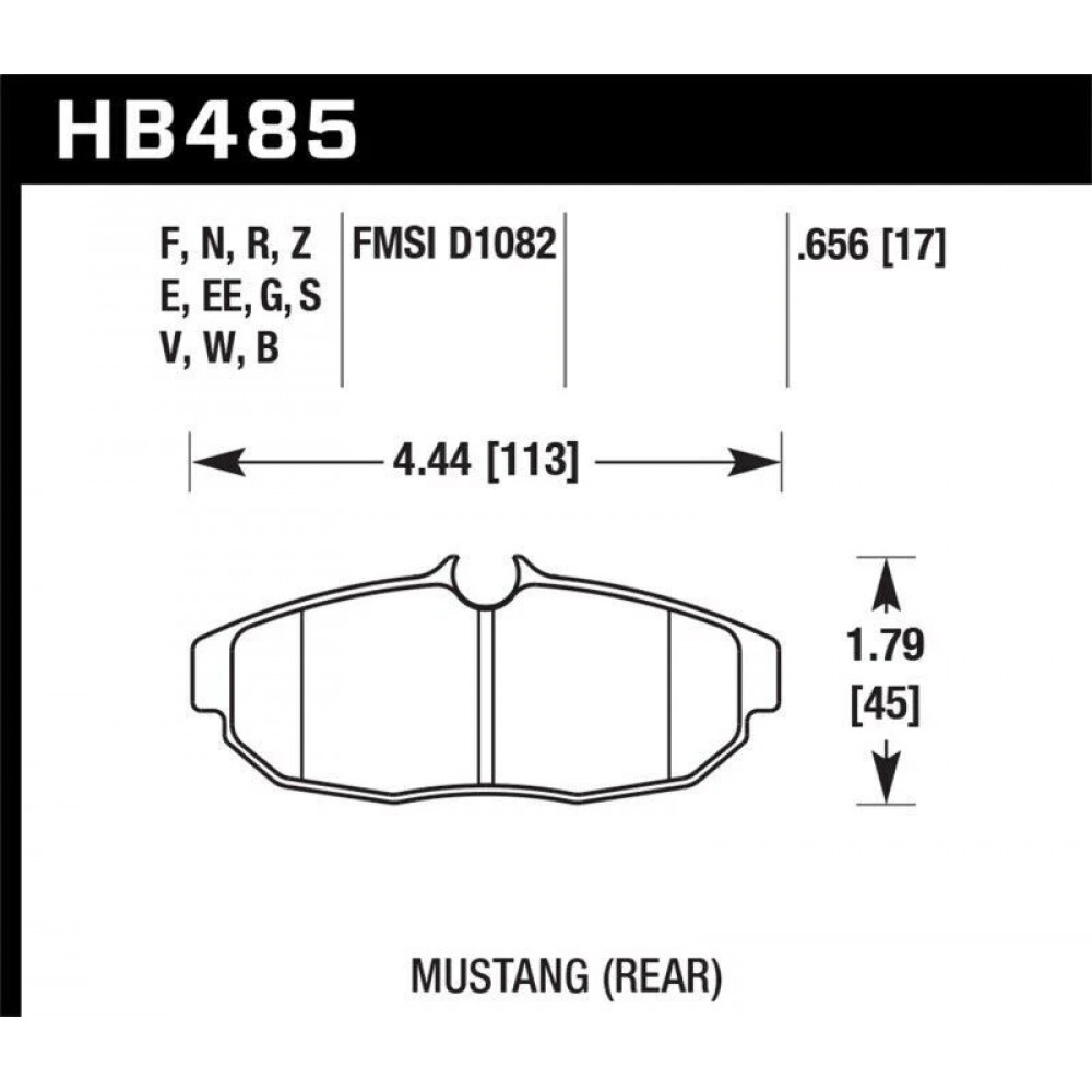 HAWK Performance HB485W.656 DTC-30 Rear Brake Pads for Ford Mustang 2005-2014