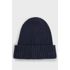 Дитяча шапка біні Hugo Boss з бавовни 3D логотип темно-синя без розміру