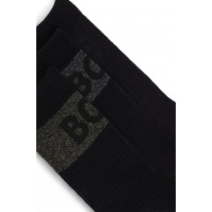 Hugo Boss men's socks with logo, black, set of 3
