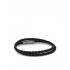 Hugo Boss double braided leather bracelet with logo clasp, black