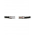 Hugo Boss double braided leather bracelet with logo clasp, black