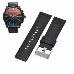 Diesel DZ4323 black leather watch strap, 26 mm, black