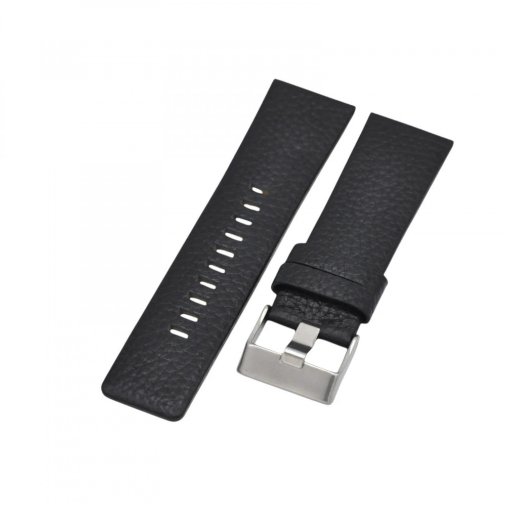 Diesel DZ4323 black leather watch strap, 26 mm, black