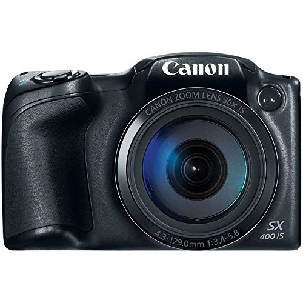Canon PowerShot SX400 IS digital camera, black, with 30x zoom