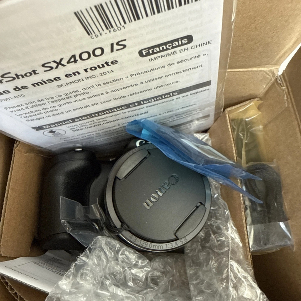 Canon PowerShot SX400 IS digital camera, black, with 30x zoom