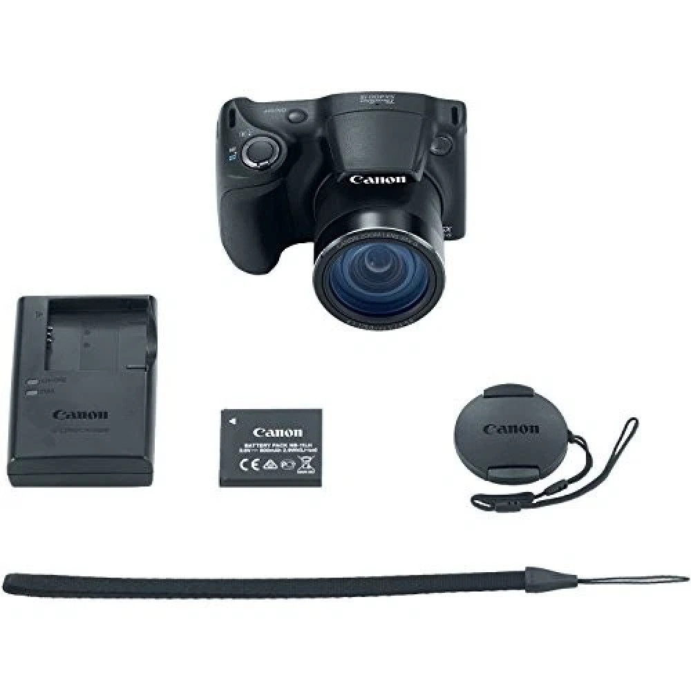 Canon PowerShot SX400 IS digital camera, black, with 30x zoom
