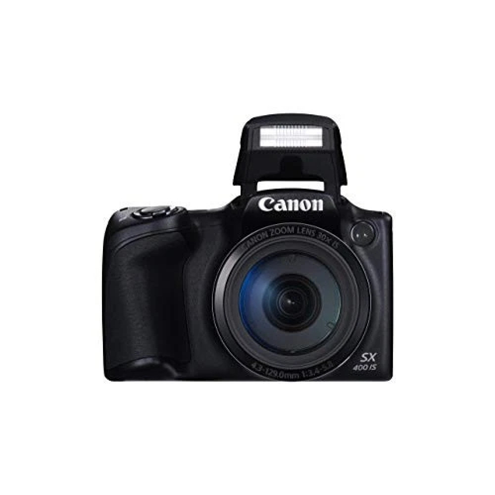 Canon PowerShot SX400 IS digital camera, black, with 30x zoom