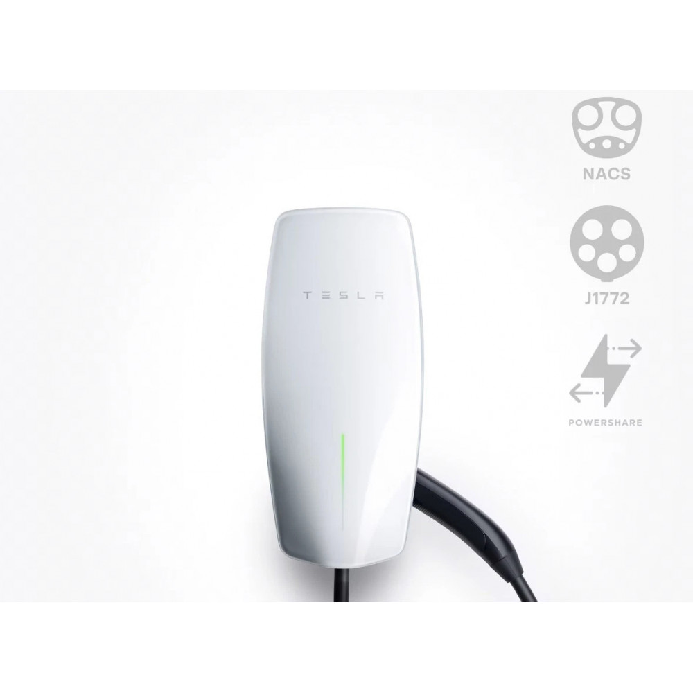 Tesla Wall Connector wall charging station up to 48A with a 7.3-meter cable