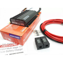 REDARC DC battery charger with two inputs 12V 25A
