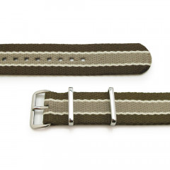 Tactical watch strap MILTAT G10 Nato Nylon Khaki 20 mm.