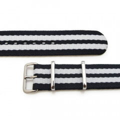 Watch strap tactical MILTAT G10 Nato James Bond J10 Black & White 20mm