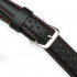 Black leather strap for Taikonaut Diamond Punch Holes18 mm watches