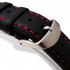 Leather strap for Taikonaut Sport Racer Punch Holes Black watch, 20 mm.