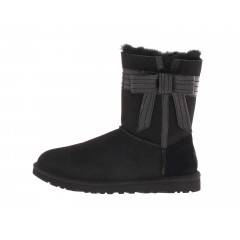 Уги UGG Australia Josette Black з декоративним шкіряним бантом збоку (розмір 38)