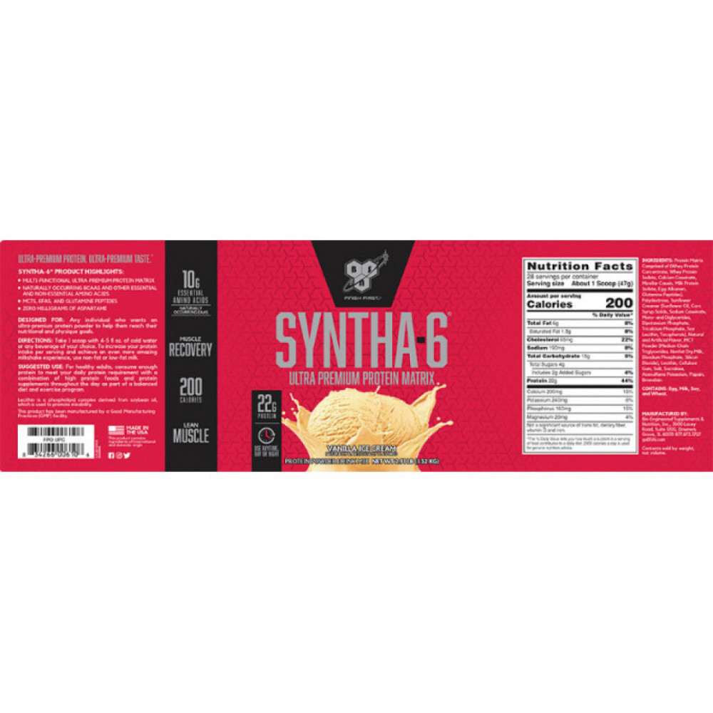 Комплексний протеїновий коктейль BSN Syntha-6 Vanilla ICE CREAM