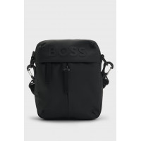 Men's black BOSS reporter bag