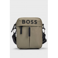 Men's light green reporter bag from BOSS