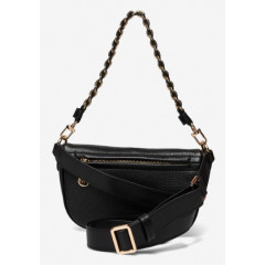 Women's leather waist bag Michael Kors XS SLING PACK MSGR (color - black)