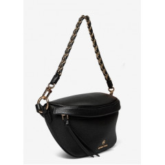 Women's leather waist bag Michael Kors XS SLING PACK MSGR (color - black)