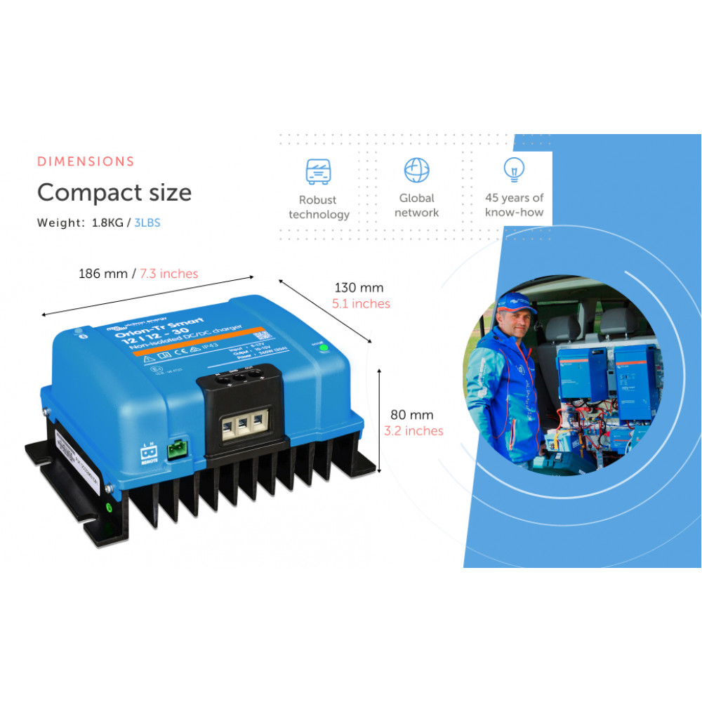 Зарядний пристрій Victron Energy Orion-Tr Smart 12/12-18 220W