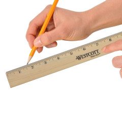 Креслярська лінійка в дюймах Westcott 12" Wood Ruler
