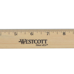 Креслярська лінійка в дюймах Westcott 12" Wood Ruler