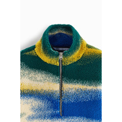 Світшот Zara зі штучної овчини з принтом (розмір S-M)