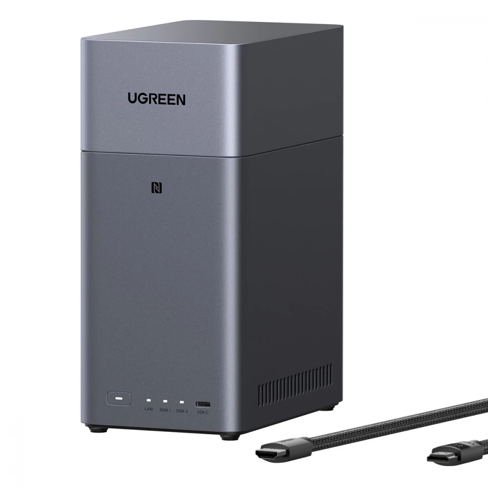 Сетевое хранилище NAS UGREEN на 2 отсека 4GB RAM